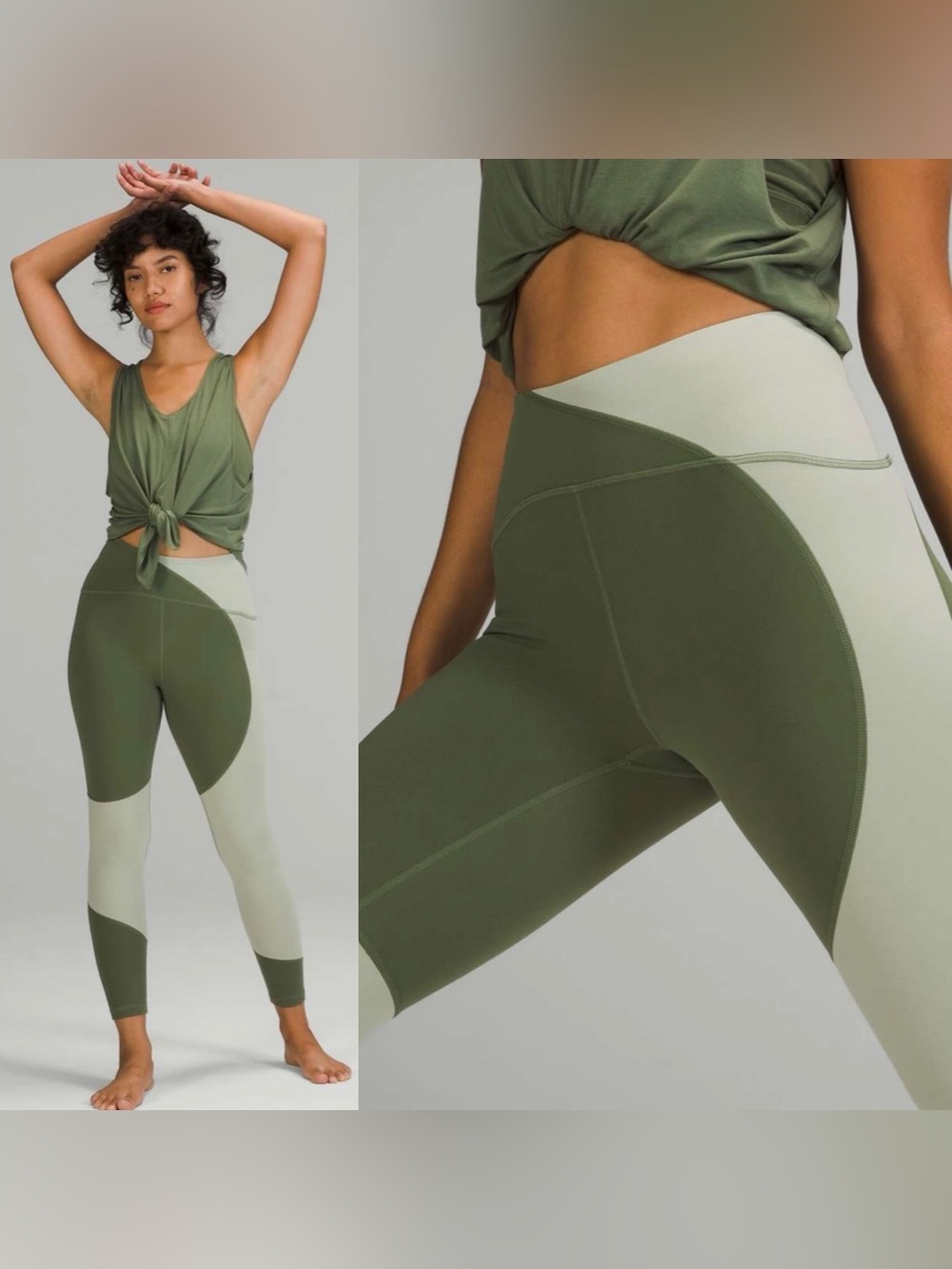 Lululemon Colour Block High-Rise Leggings Tights | Size 6